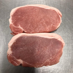 Two Large Pork Loin Steaks (400g approx)